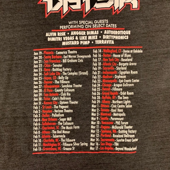 Men’s adidas tshirt steve aoki autographed tour tshirt rare small new - Picture 8 of 9